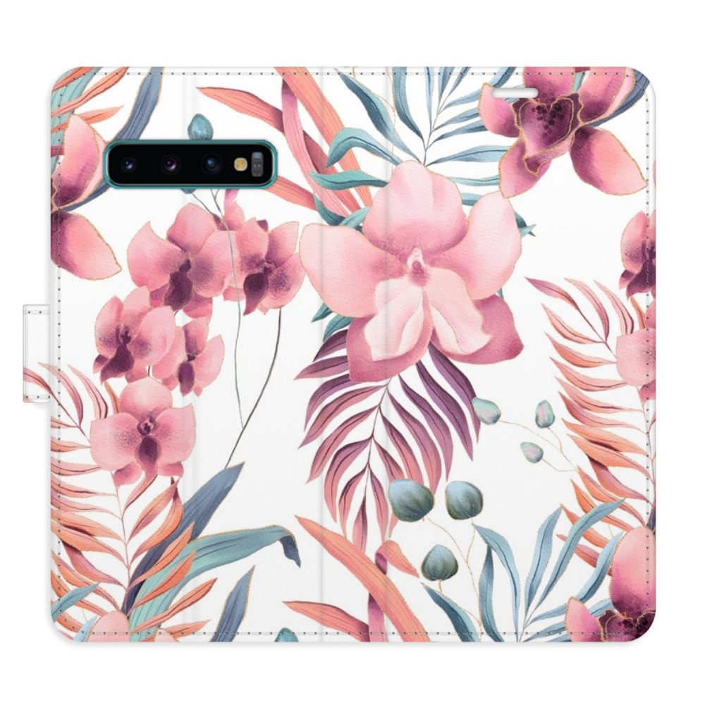 Flipové puzdro iSaprio - Pink Flowers 02 - Samsung Galaxy S10