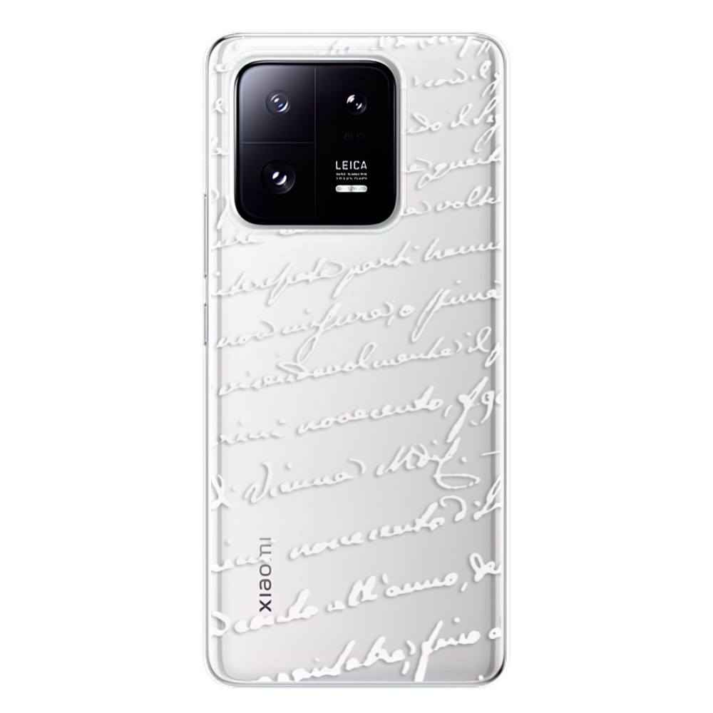 Odolné silikónové puzdro iSaprio - Handwriting 01 - white - Xiaomi 13 Pro