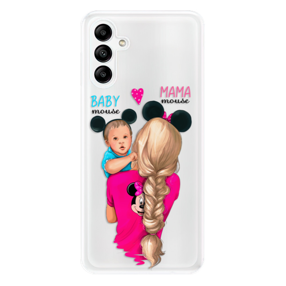 Odolné silikónové puzdro iSaprio - Mama Mouse Blonde and Boy - Samsung Galaxy A04s
