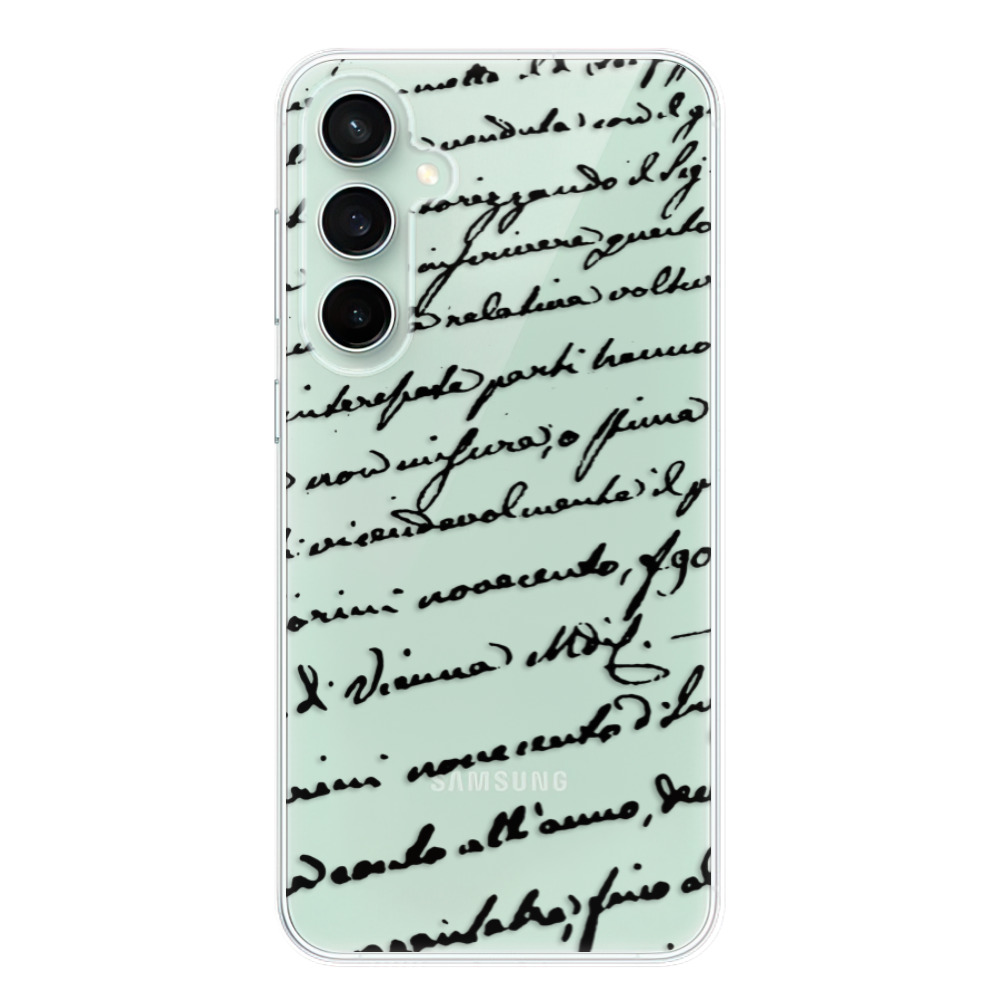 Odolné silikónové puzdro iSaprio - Handwriting 01 - black - Samsung Galaxy S23 FE