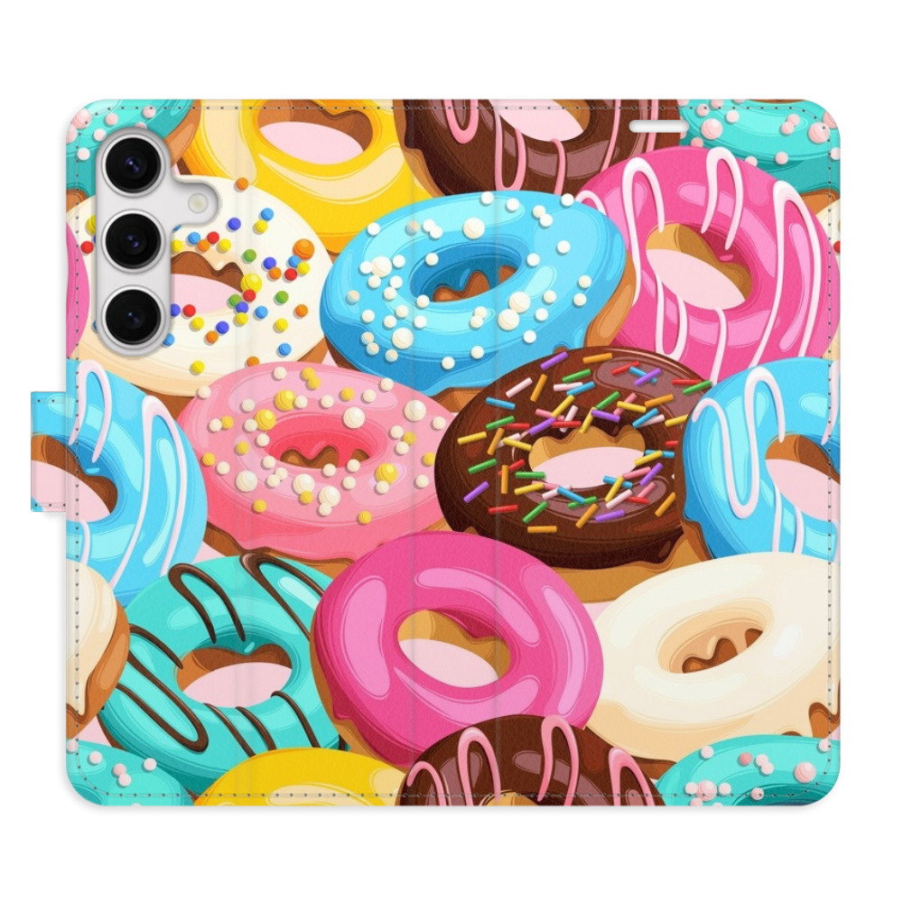 Flipové puzdro iSaprio - Donuts Pattern 02 - Samsung Galaxy S24