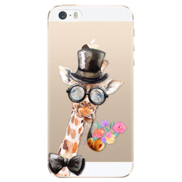 Plastové puzdro iSaprio - Sir Giraffe - iPhone 5/5S/SE