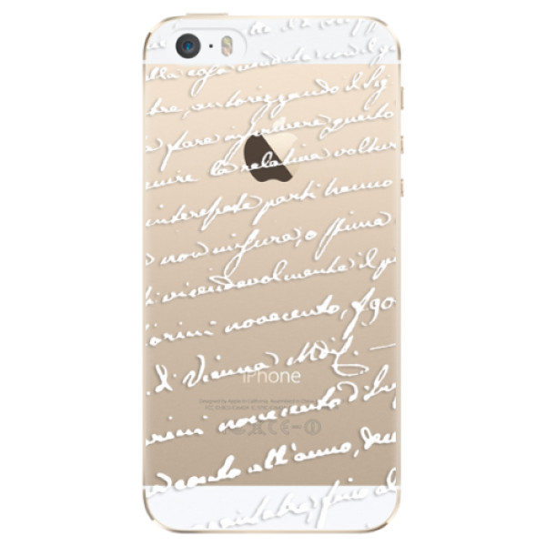 Plastové puzdro iSaprio - Handwriting 01 - white - iPhone 5/5S/SE