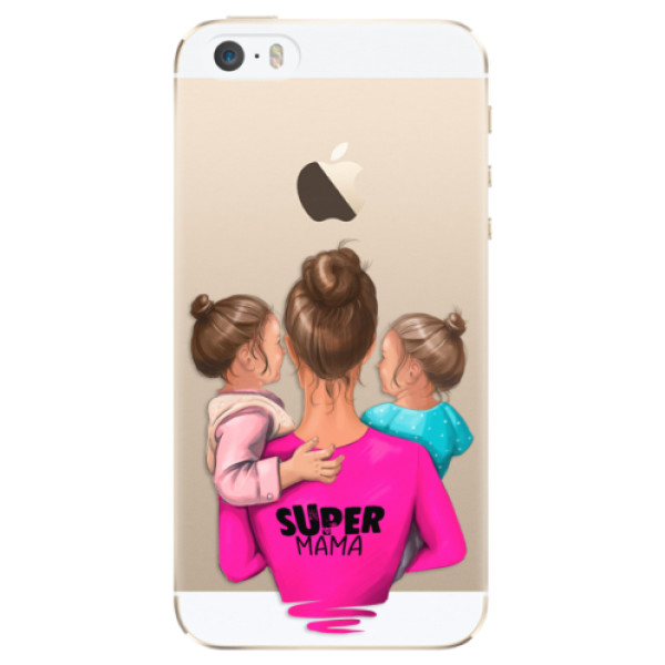 Plastové puzdro iSaprio - Super Mama - Two Girls - iPhone 5/5S/SE