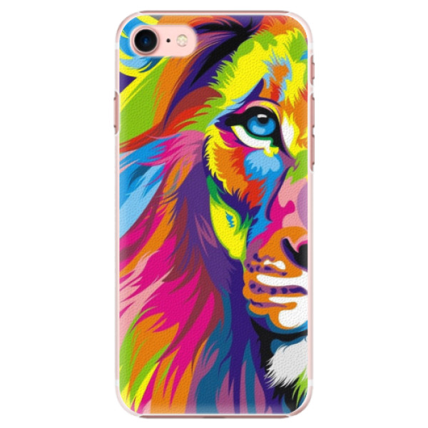 Plastové puzdro iSaprio - Rainbow Lion - iPhone 7