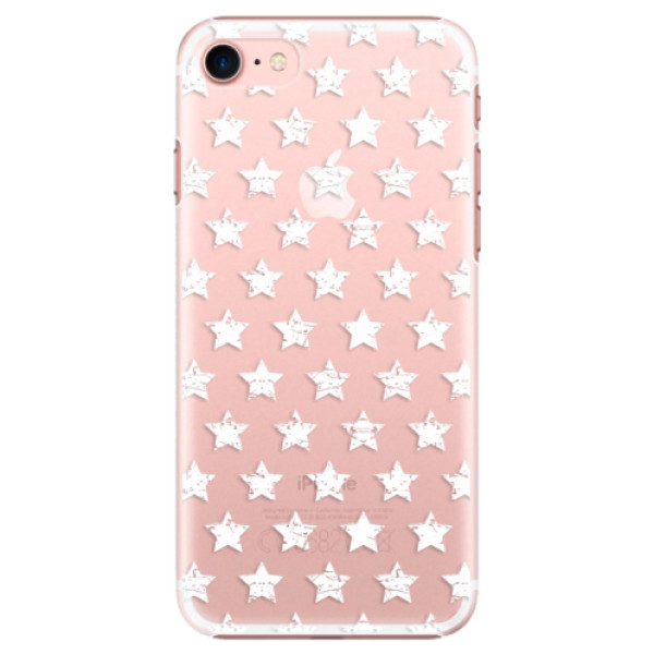 Plastové puzdro iSaprio - Stars Pattern - white - iPhone 7