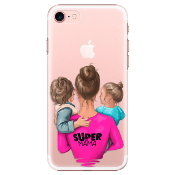 Plastové puzdro iSaprio - Super Mama - Boy and Girl - iPhone 7