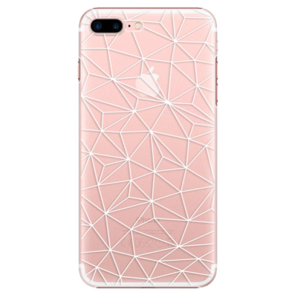 Plastové puzdro iSaprio - Abstract Triangles 03 - white - iPhone 7 Plus