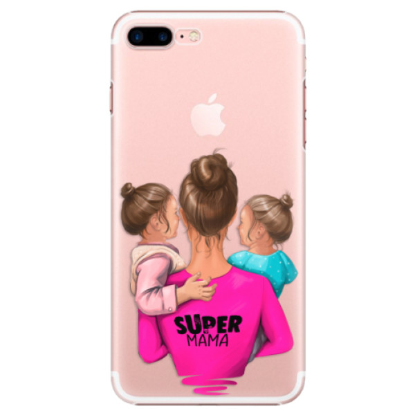 Plastové puzdro iSaprio - Super Mama - Two Girls - iPhone 7 Plus
