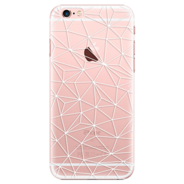 Plastové puzdro iSaprio - Abstract Triangles 03 - white - iPhone 6 Plus/6S Plus