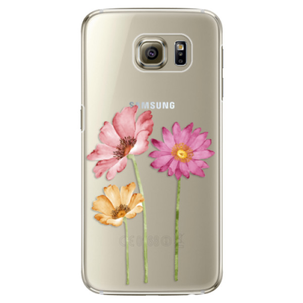 Plastové puzdro iSaprio - Three Flowers - Samsung Galaxy S6