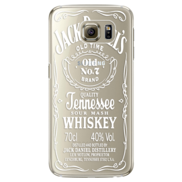 Plastové puzdro iSaprio - Transparent White Jack - Samsung Galaxy S6