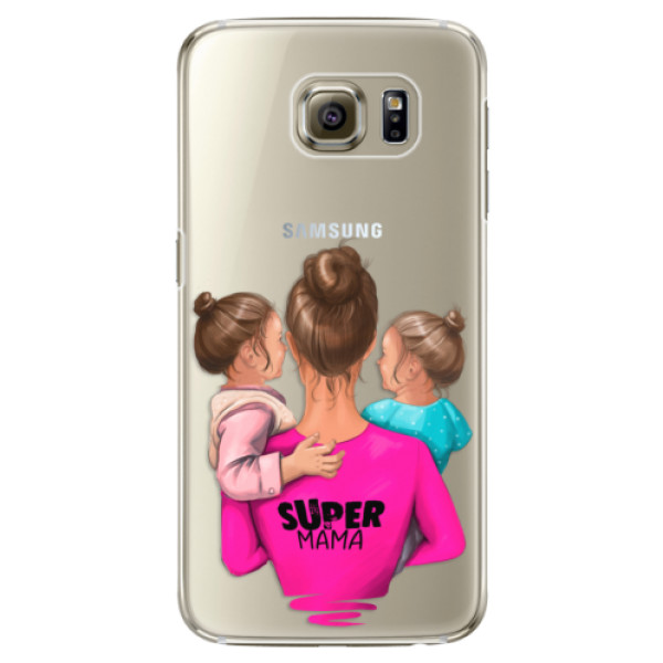 Plastové puzdro iSaprio - Super Mama - Two Girls - Samsung Galaxy S6