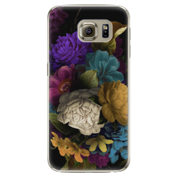 Plastové puzdro iSaprio - Dark Flowers - Samsung Galaxy S6