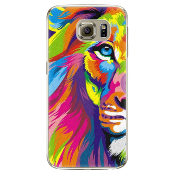 Plastové puzdro iSaprio - Rainbow Lion - Samsung Galaxy S6 Edge