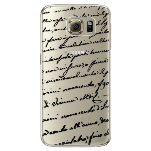 Plastové puzdro iSaprio - Handwriting 01 - black - Samsung Galaxy S6 Edge