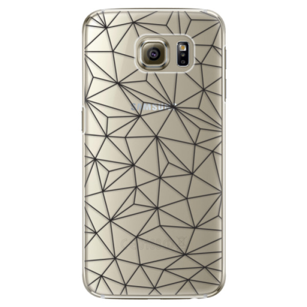 Plastové puzdro iSaprio - Abstract Triangles 03 - black - Samsung Galaxy S6 Edge Plus