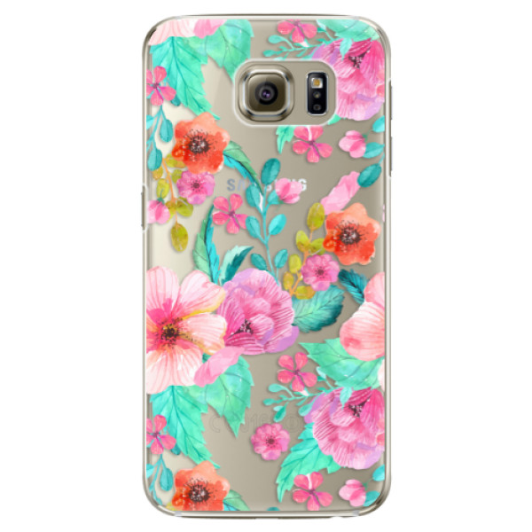 Plastové puzdro iSaprio - Flower Pattern 01 - Samsung Galaxy S6 Edge Plus