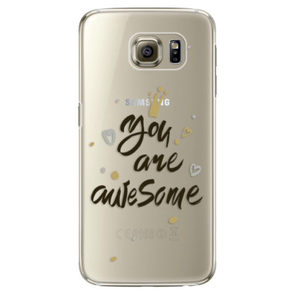 Plastové puzdro iSaprio - You Are Awesome - black - Samsung Galaxy S6 Edge Plus