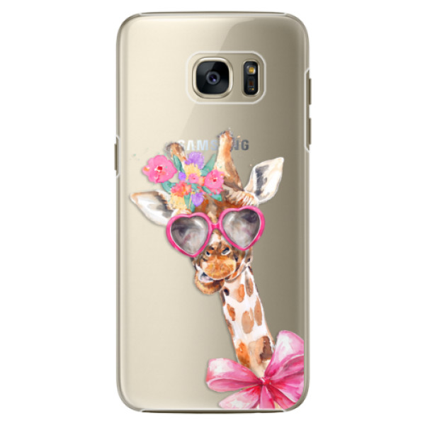 Plastové puzdro iSaprio - Lady Giraffe - Samsung Galaxy S7
