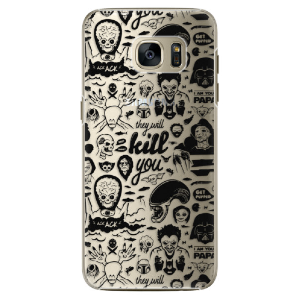 Plastové puzdro iSaprio - Comics 01 - black - Samsung Galaxy S7