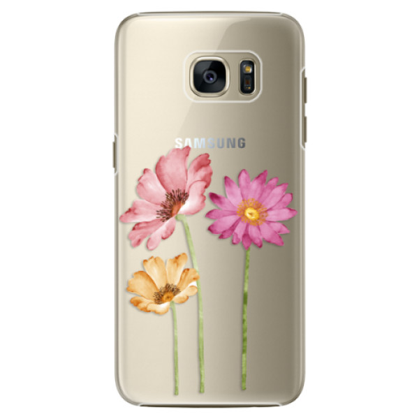 Plastové puzdro iSaprio - Three Flowers - Samsung Galaxy S7