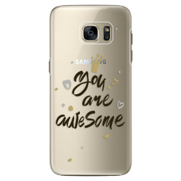 Plastové puzdro iSaprio - You Are Awesome - black - Samsung Galaxy S7