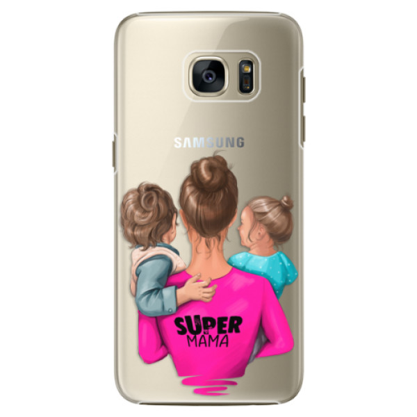 Plastové puzdro iSaprio - Super Mama - Boy and Girl - Samsung Galaxy S7