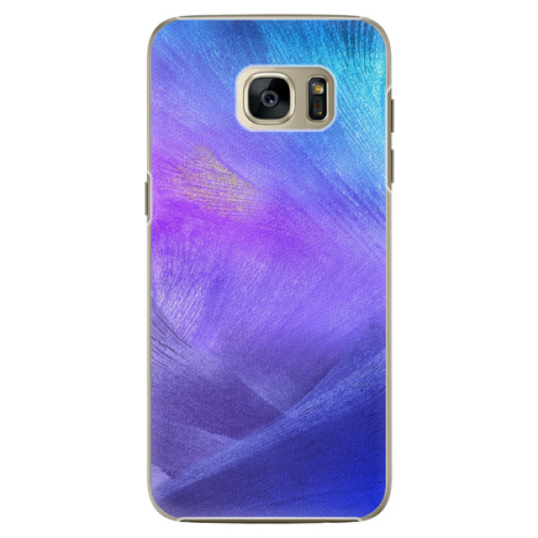 Plastové puzdro iSaprio - Purple Feathers - Samsung Galaxy S7 Edge