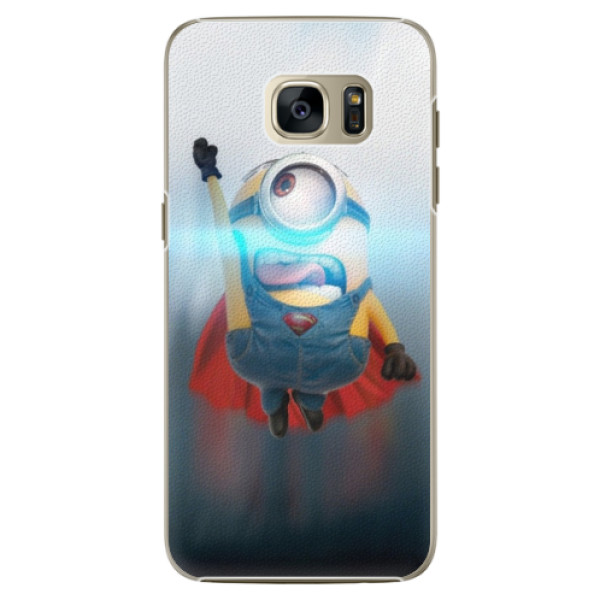 Plastové puzdro iSaprio - Mimons Superman 02 - Samsung Galaxy S7 Edge