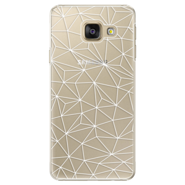 Plastové puzdro iSaprio - Abstract Triangles 03 - white - Samsung Galaxy A3 2016