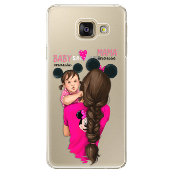 Plastové puzdro iSaprio - Mama Mouse Brunette and Girl - Samsung Galaxy A3 2016