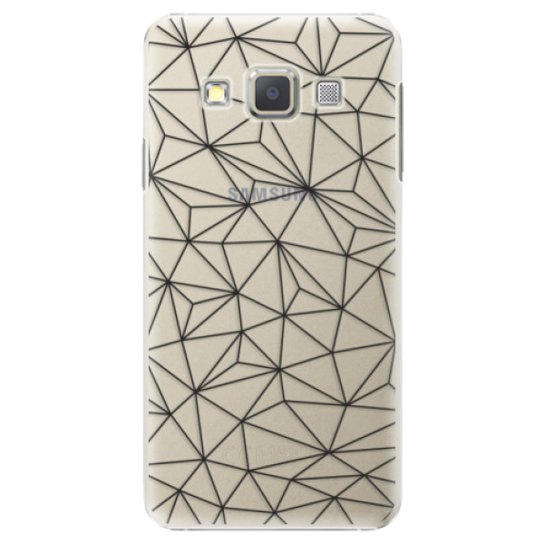 Plastové puzdro iSaprio - Abstract Triangles 03 - black - Samsung Galaxy A5