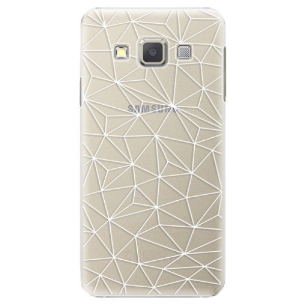 Plastové puzdro iSaprio - Abstract Triangles 03 - white - Samsung Galaxy A5