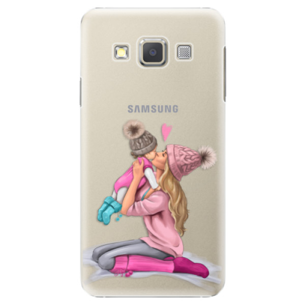 Plastové puzdro iSaprio - Kissing Mom - Blond and Girl - Samsung Galaxy A7