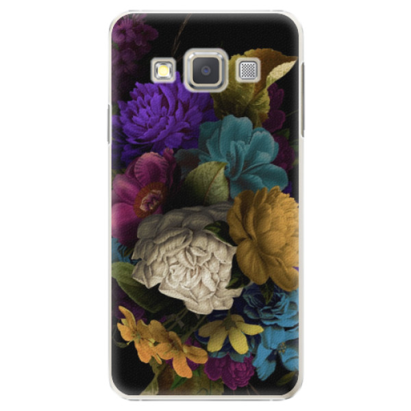 Plastové puzdro iSaprio - Dark Flowers - Samsung Galaxy A7