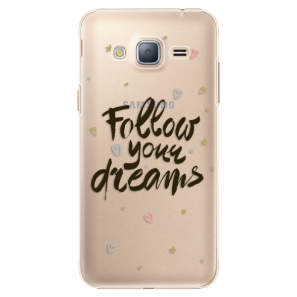 Plastové puzdro iSaprio - Follow Your Dreams - black - Samsung Galaxy J3 2016