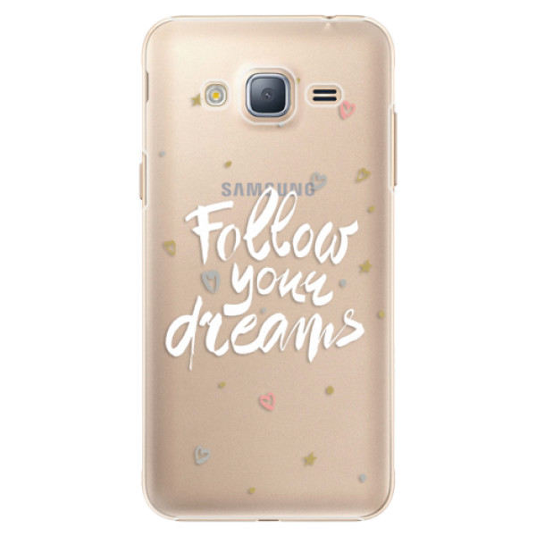 Plastové puzdro iSaprio - Follow Your Dreams - white - Samsung Galaxy J3 2016