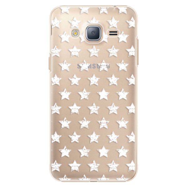 Plastové puzdro iSaprio - Stars Pattern - white - Samsung Galaxy J3 2016