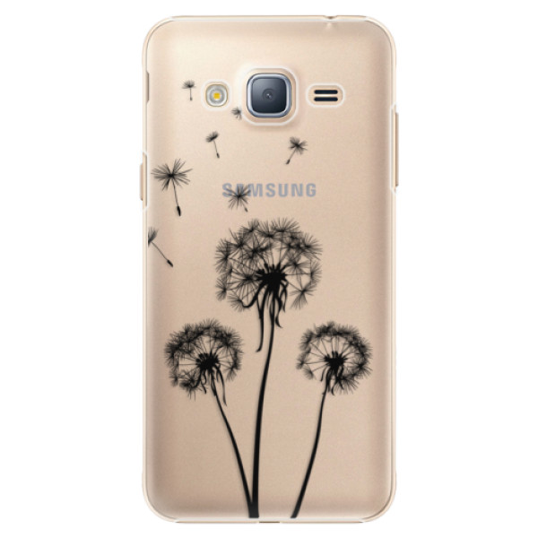 Plastové puzdro iSaprio - Three Dandelions - black - Samsung Galaxy J3 2016