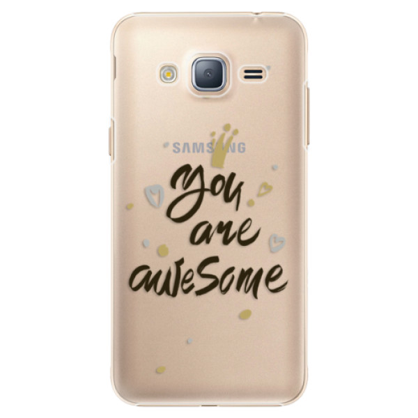 Plastové puzdro iSaprio - You Are Awesome - black - Samsung Galaxy J3 2016