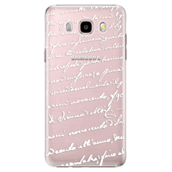Plastové puzdro iSaprio - Handwriting 01 - white - Samsung Galaxy J5 2016