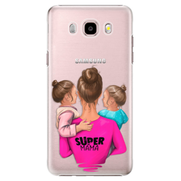 Plastové puzdro iSaprio - Super Mama - Two Girls - Samsung Galaxy J5 2016