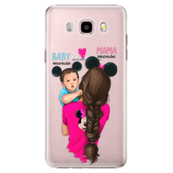 Plastové puzdro iSaprio - Mama Mouse Brunette and Boy - Samsung Galaxy J5 2016