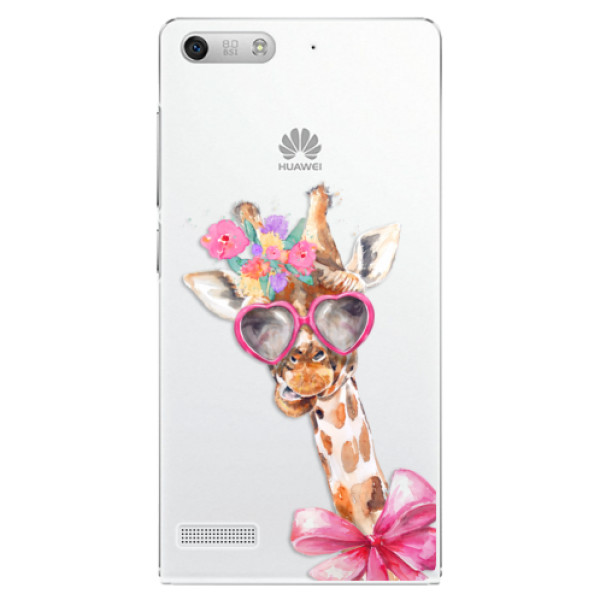 Plastové puzdro iSaprio - Lady Giraffe - Huawei Ascend G6