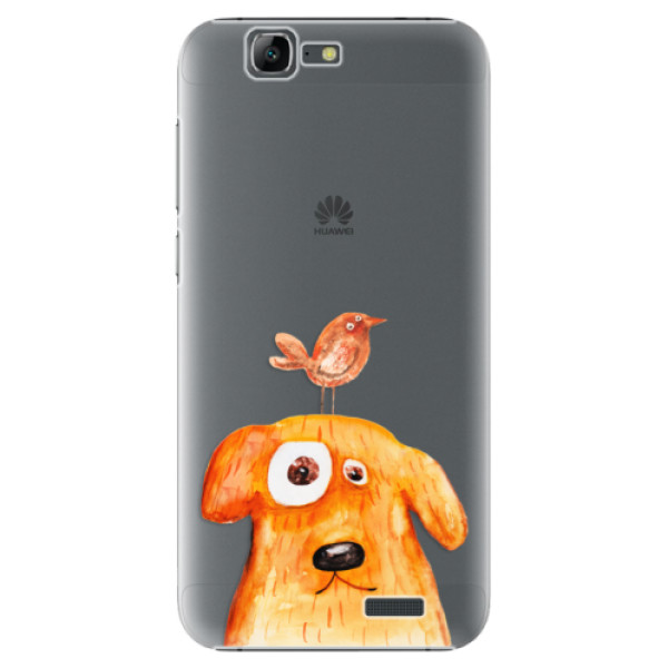 Plastové puzdro iSaprio - Dog And Bird - Huawei Ascend G7