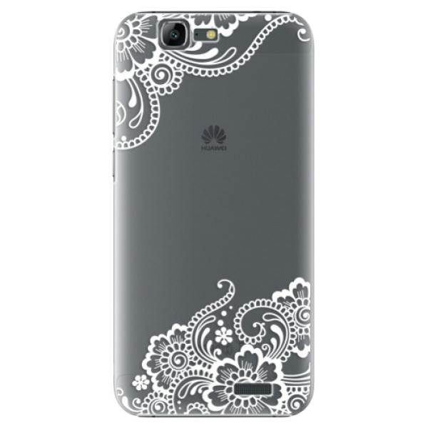 Plastové puzdro iSaprio - White Lace 02 - Huawei Ascend G7
