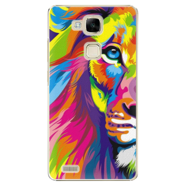 Plastové puzdro iSaprio - Rainbow Lion - Huawei Ascend Mate7