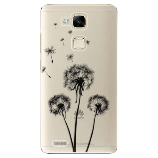 Plastové puzdro iSaprio - Three Dandelions - black - Huawei Ascend Mate7