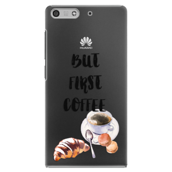 Plastové puzdro iSaprio - First Coffee - Huawei Ascend P7 Mini